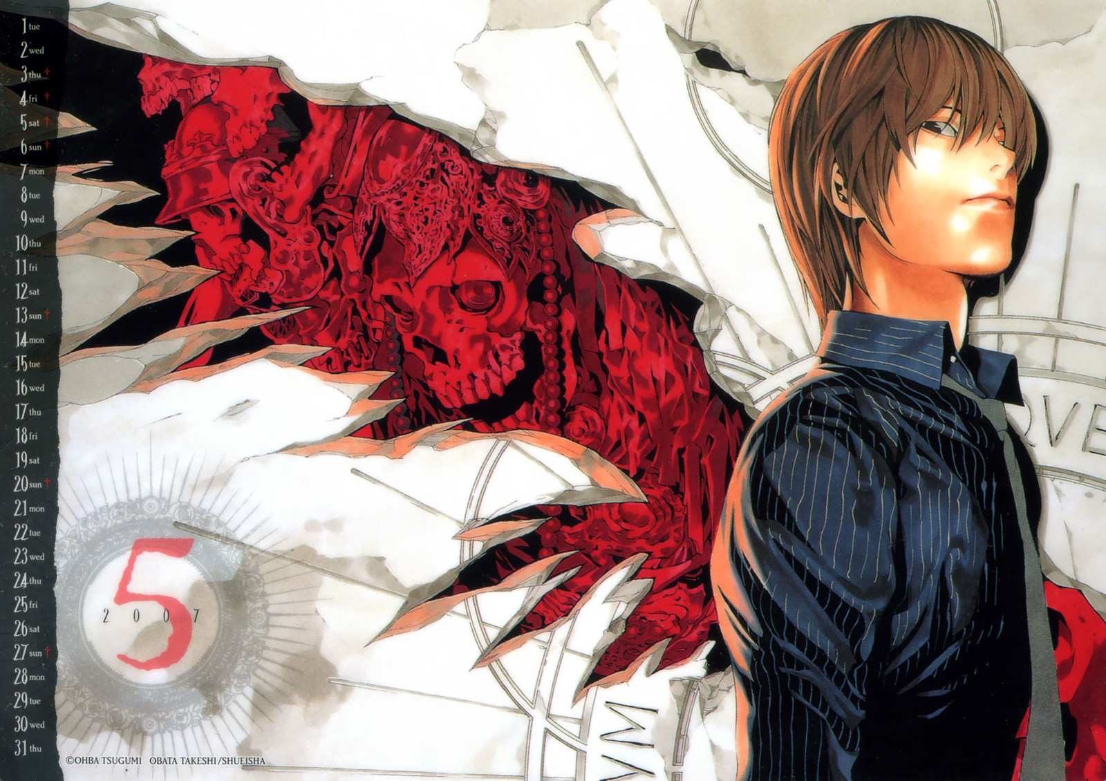 Imagen del Calendario de Death Note 2007