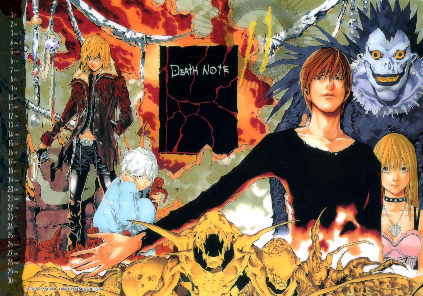 Imagen del Calendario de Death Note 2007
