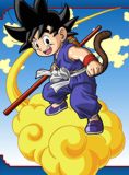 Goku una vez ms sobre la nube kitn