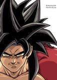 Vector de Goku como Super Saiyajin fase 4