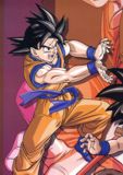 Goku lanzando un Kame Hame Ha
