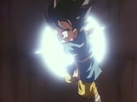 Goku ejecutando un Kame Hame Ha